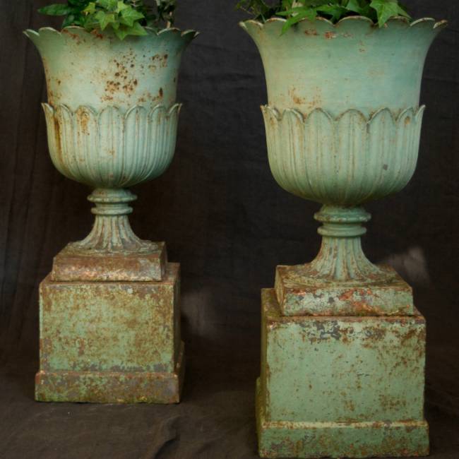 A Pair of English Art Deco Planters C.1930 in from M Charpentier Antiques